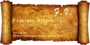 Fiebiger Viktor névjegykártya